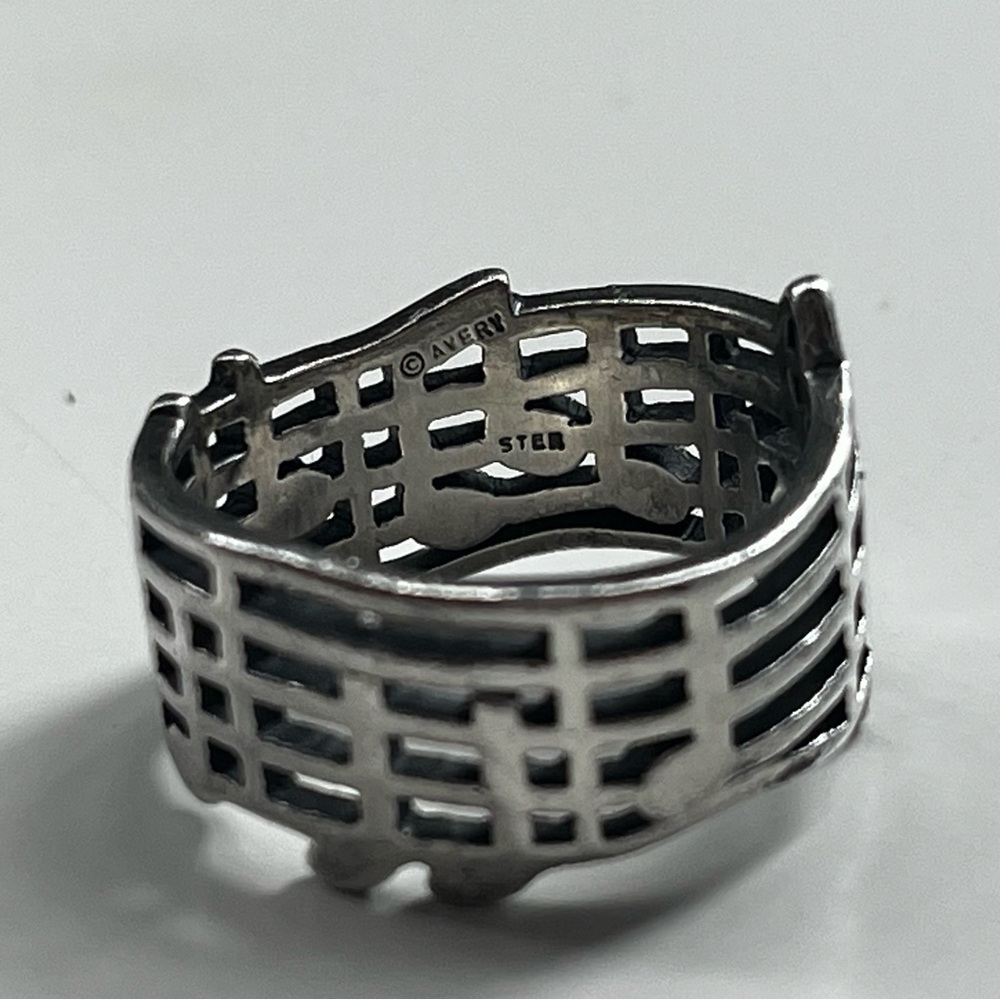 Retired James Avery‎ Amazing Grace Band Ring Music Notes Sterling Silver SZ 6 - Picture 4 of 5